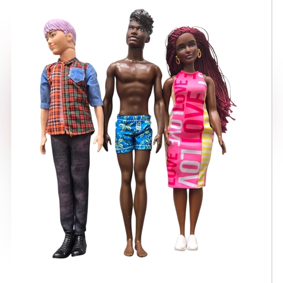 Barbie Other - Barbie Fashion Dolls Trio with Colorful Outfits